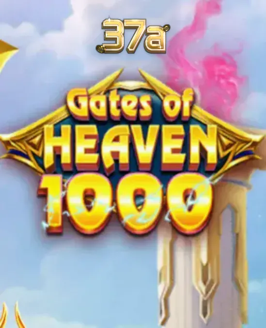 Interface do jogo Gates of Heaven 1000 com Zeus e elementos celestiais